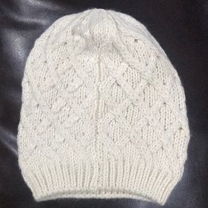 Cream/ivory white winter hat. Never worn